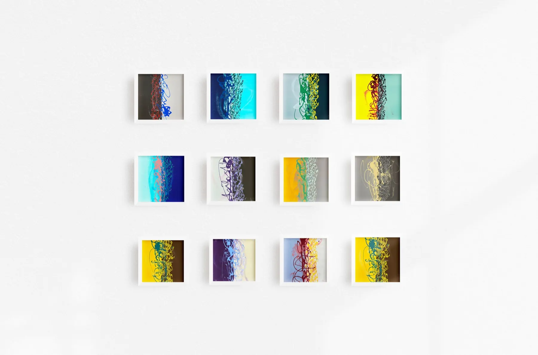 Traces_Palletters ( Artworks 18 pieces, 20x20cm) Acrylic canvas)